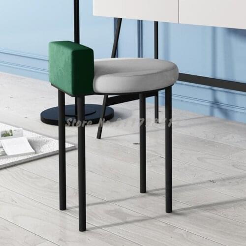 Dressing table stool bedroom back chair girl net red makeup stool ins Nordic small chair modern minimalist makeup stool