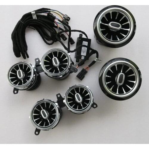 Turbine air conditioner outlet vent with ambient lights for Mercedes Benz W213 E class E200 E320