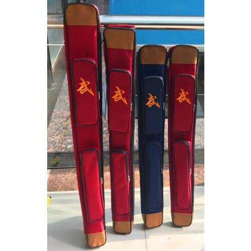 Thicken Oxford cloth knife tai chi kung fu bag red/blue two-layer martial arts package double layer wushu sword bags