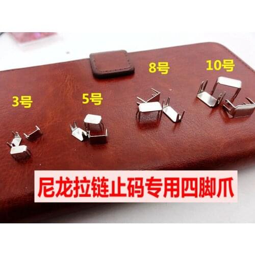 Top Bottom The upper stopper 3# 5# 8# 10# silver used for nylon zipper for bags shoes closed end zippers Hardware accessories