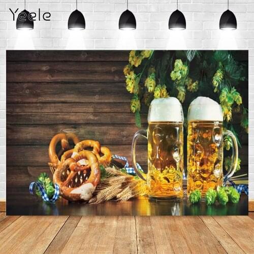 Yeele Photocall Oktoberfest Backdrop Photography Flowers Beer Bread Wild Party Photographic Background Photo Studio Photozone