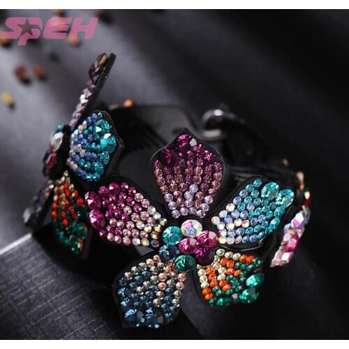 Ball hair clip female Rhinestone Flower Bud hair decoration dish hair artifact horsetail buckle headflower hairpin twist clip