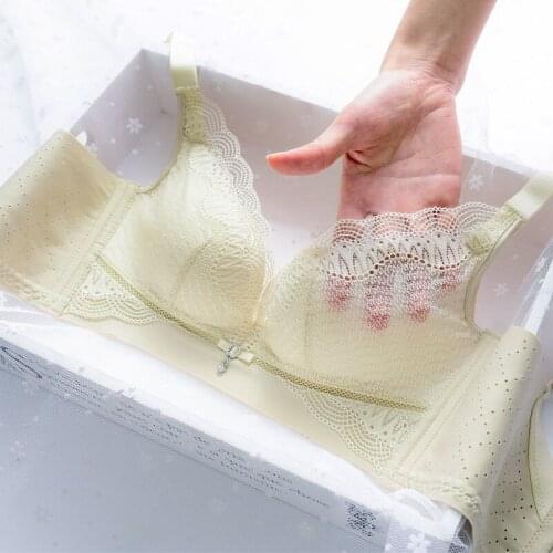 Womens underwear, ultra-thin, big breasts, small anti-sagging, no rims, adjustable breasts, breast support, artifact bra