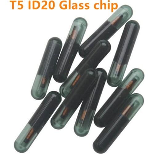 10pcs original T5 ID20 glass chip auto transponder chip / T5 ID20 ceramic chip / T5 (ID20) PCB chip