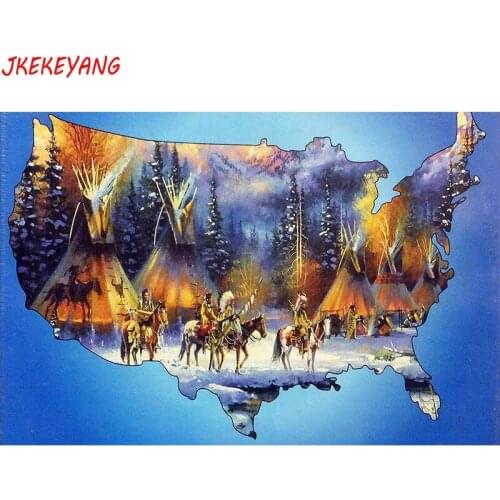 5D DIY square/round Diamond painting United States map Cross Stitch Diamond Embroidery Pattern Rhinestone J1608