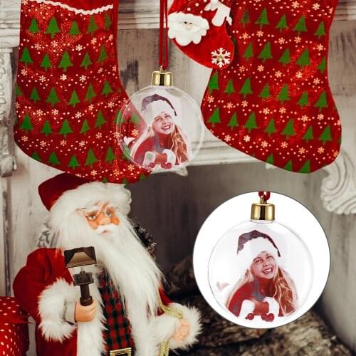 6pcs Christmas Photo Frame Ornaments Xmas Tree Decors Picture Keepsake Decor
