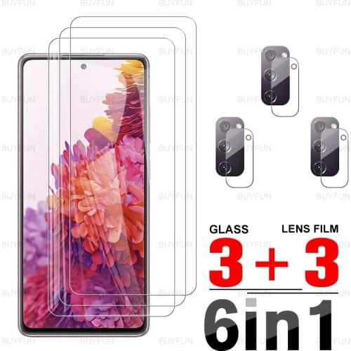 6in1 Camera Lens Film For Samsung Galaxy S20 S21 FE 5G HD Front Tempered Glass screen protector for samsung samsun s20fe 6.5inch