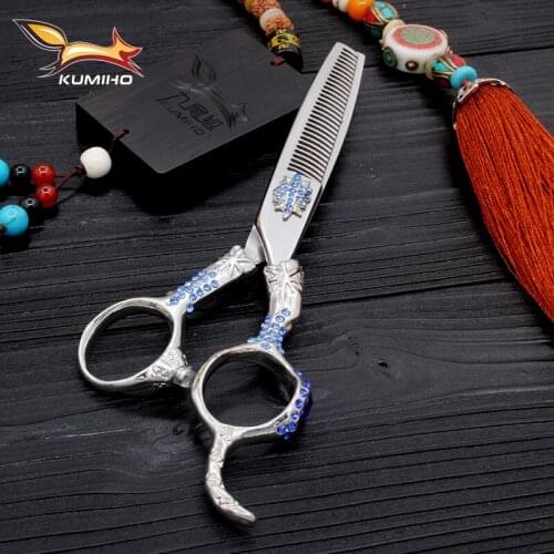 KUMIHO free shipping hair scissors hair thinner with 30teeth hair thinning scissors made of Japanese 440c stainless steel Jewel