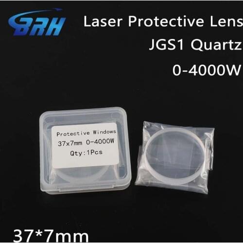 BRH 10pcs/lot Protective Windows 37*7mm Quartz Fused Silica Precitec/Raytools Fiber Laser P0595-58601 D37 d7 0-4000W