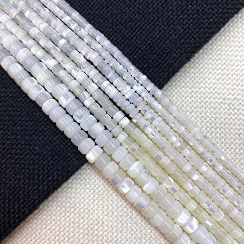 Natural Horseshoe Snail Shell Beads 2x4mm Mother-of-pearl Abacus Beads for Jewelry Making DIY Necklace Bracelet Accessories