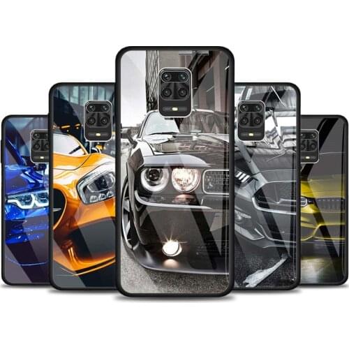 Phone Case for Xiaomi Redmi Note 9S 8T 7 8 Pro 9 10X 9A 7A 9C 9i 8A K20 K30 Pro Glass Cover Shell Sports Cars Male Men