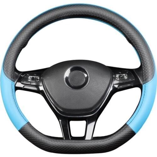 D Shape Car Steering Wheel Cover PU Leather For Nissan Qashqai J11 Nissan X-trail T32 Golf 7 Tiguan 2019 2020 Kia Optima K5 2021