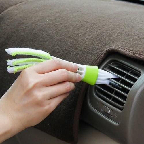 Double Slider Car Air-conditioner Outlet Window Cleaning Multi-purpose Brush Vent Brush Computer Auto Keyboard Cleaning Brush