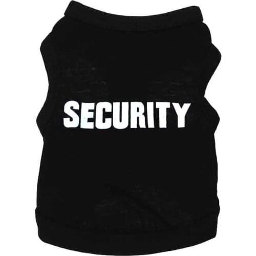 SECURITY Printed T-Shirts Pet Puppy Clothes Shirts Tee Polyester Clothes Tank Tees Top for All Seasons Hot sale