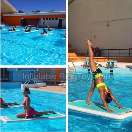 Hot Sale Inflatable Floating Floor Mat For Gymnastics 2*0.9*0.1m Water Yoga Mat Airtrack Sport Mat Water Fitness Equipment Cheap