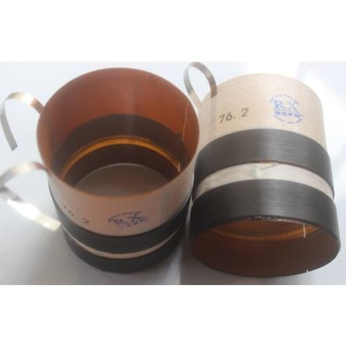 1 piece 76.2mm frame glass fiber pure aluminium flat wire double woofer bass loudspeaker speaker voice coil for JBL2265H