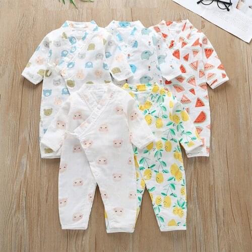 0-12M Newborn Foral print bathrobe girl boys clothing jumpsuit Watermelon Print Kimono Newborn Baby Clothing