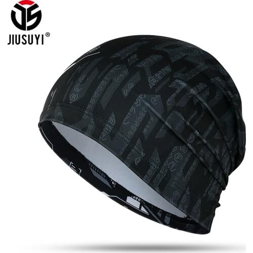 Summer Beanies Men Women Hat Cooling Ice Silk Outdoor Sports Thin Moisture Wicking Helmet Liner Skullies Cap Headscarf Headwear