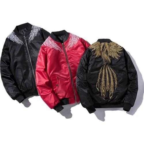 MA1 Bomber Jacket Men Phoenix Tail Embroidered Yokosuka Souvenir windbreaker Japanese Baseball Coat Military Spring Winter Cloth