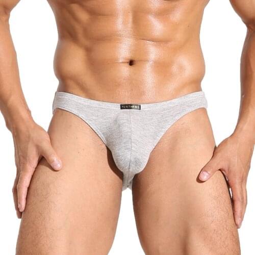 Mens Sexy Modal Underwear Soft Briefs Men Low Rise U Convex Pouch Brief Underwear Men Stretch Breathable Briefs
