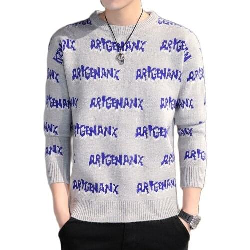 Mens Winter Sweater，Pullovers，Fall New Bottom, Crewneck, Print,Long Sleeve Knitwear,Casual Wear,Four Colors,M-3XL,Fashion Trend
