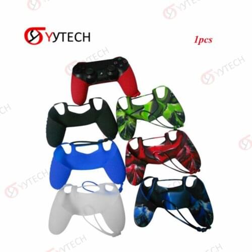 YYTECH Soft Protective Rubber Case For PS4 Playstation 4 Game Controller Silicone Sleeve with Hand Cord