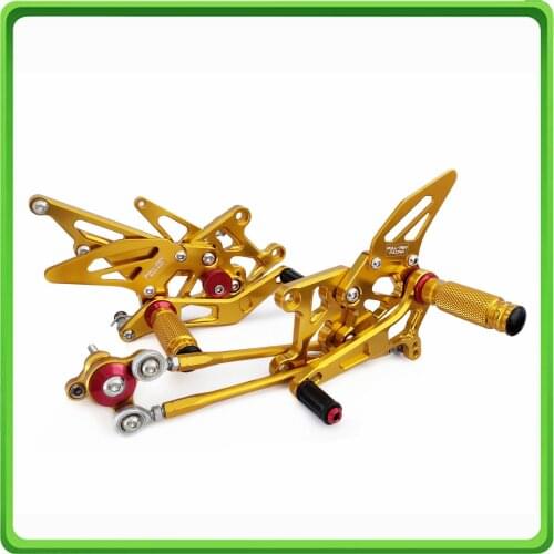 Adjustable Rearsets rear set sets footrest foot rest pegs pedal for Honda CBR 600 RR CBR600RR ABS 2013 2014 2015 2016 2017 Gold