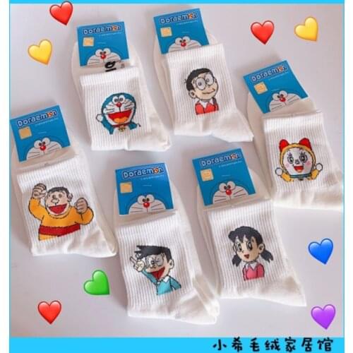 IVYYE Doraemon Style Fashion Anime Socks Casual Long Sock Summer Hot Sale Women Lady Girls Cotton New Gifts