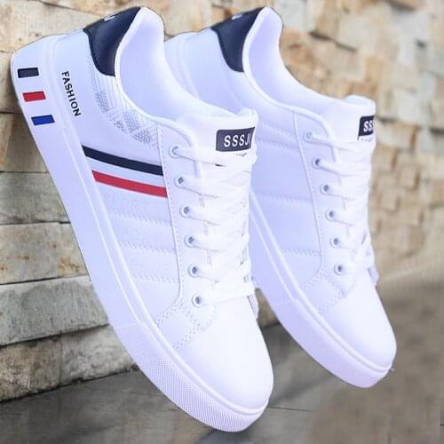 Spring 2021 new casual shoes mens board shoes trend breathable small white shoes mens sneakers low-help leather shoes