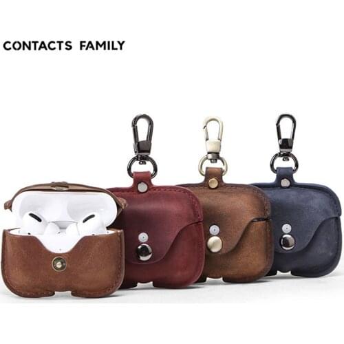 New Nubuck Leather Protective Case Charging Cover For AirPods Pro 2019 Wireless Earphone Case 360° Protection