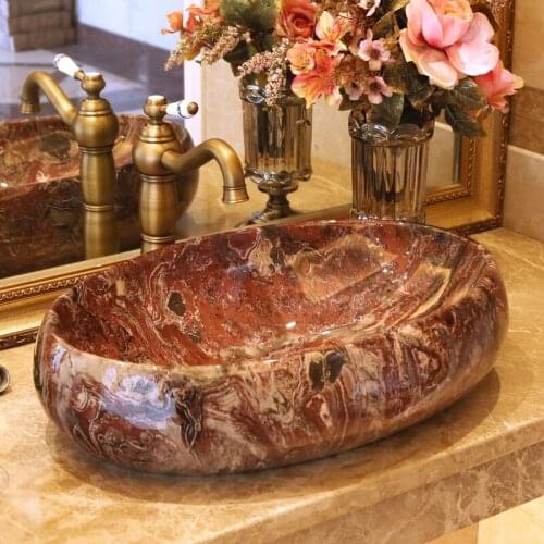 Oval Shape Artistic hand maded hand painted ceramic porcelain wash basin lavabo sink Bathroom sink bathroom sink manufacturer