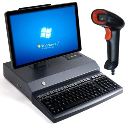 All in One POS System 15.6 inches Display Built-in 58mm Thermal Recipt Printer Cash Drawer for Supermarket Retail Stores