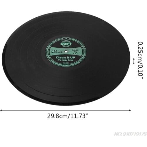 Retro Vinyl Record Coaster Placemat Round Heat Resistant Silicone Drink Mat Home Table Tea Coffee Cup Pad D14 20 Dropshipping