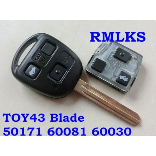 RMLKS 50171 60081 60030 304.2MHz 433mhz Remote key 4D67 4C Transponder Chip Fit For Toyota Prado 120 RAV4 Kluger Avensis Tarago