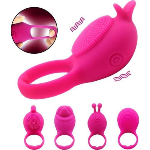 Silicone Penis Vibrator USB Charging Powerful Dildo Vibrator Delay Ejaculation Penis Sleeve Lock Erotic Products Sex Toy for Men