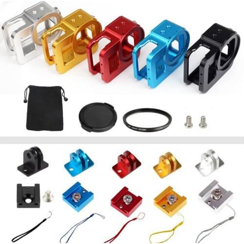 For GoPro 8 Action Camera Case Housing Shell Aluminum Alloy Charging Metal Frame Protective Cage for GoPro 8 Cameras Accessories