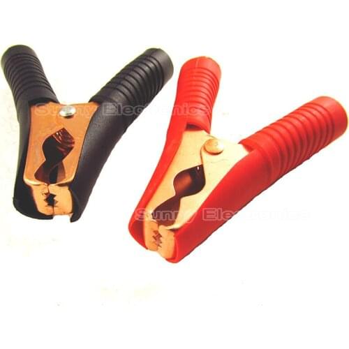 20 PCS 90MM 100A Car Battery Clip Crocodile Car Caravan Van Battery Test Lead Clips Insulated Alligator Clamp