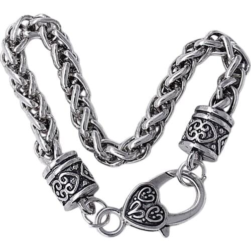 10 pieces/Lot Popular HIPHOP style jewelry twisted metal wheat chain men and women gift bracelet wholesale