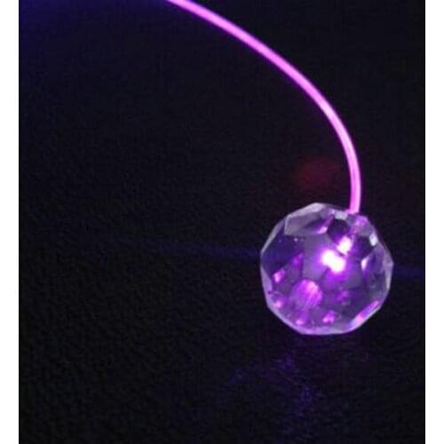 100pcs/Lot 20MM pineapple LED Fiber optic crystal Beads End grow Fiber optic cable light Glitter Plastic PMMA ends Ceiling Decor