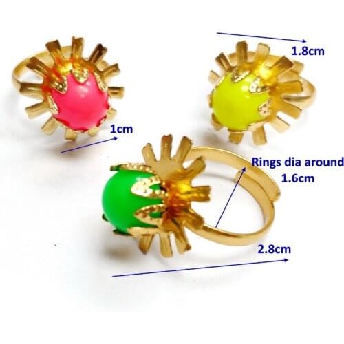 12 Metal gold Girl gem RINGS 790 VENDING MACHINE TOYS pinata Bag Filler Loot Gag Princess birthday party favor Favour gift prize
