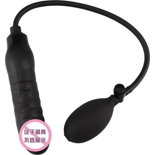 17cm adjustable giant inflatable Anal Plug Dildo Big Buttock Plug Lifelike Penis Pump Big Soft Sucker Female Toys Adult Products