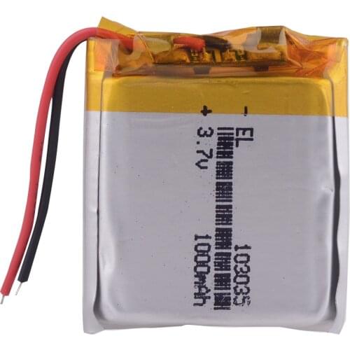 3.7V Polymer Lithium Battery Wireless Controller Alarm Speaker Camera 103035 1000mAh