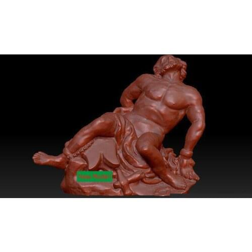 3D model stl format, 3D solid model rotation sculpture for cnc machine Prometheus