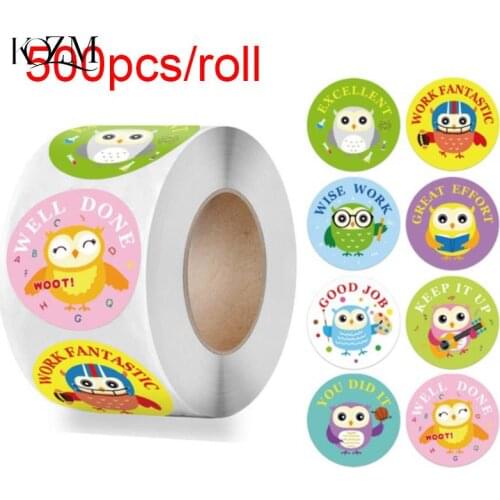 500pcs Cartoon Owl Stickers Waterproof Reward Sticker For Children Gifts