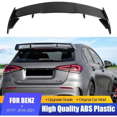 For Mercedes Benz W177 Hatchback Black Spoiler A-Class A180 A200 A250 A260 & A45 AMG 2019 2020 Black Red Color Rear Spoiler Wing