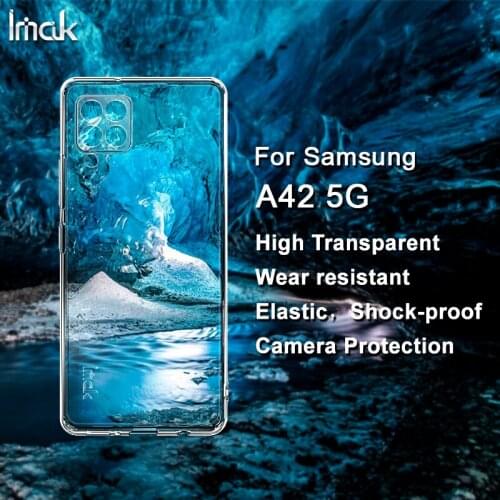 For Samsung A42 5G Case IMAK UX-5 Shockproof Soft TPU Back Cover Case for Samsung Galaxy A42 5G