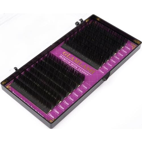 GLAMLASH Premium 16Rows JBCD Curl natural eyelash extension mink individual false eye lashes extension maquiagem cilios