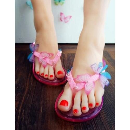 HAHAFLOWER Hot Summer new fashion women shoes butterfly Hawaiian flip flops sandals beach slippers HOT SALE