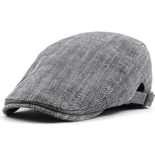 Plaid Newsboy Caps Cotton Flat Peaked Cap Men and Women Painter Beret Hats 11