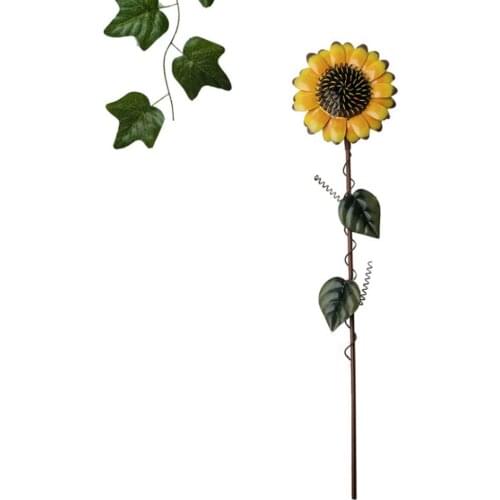 Metal Sunflower Garden Stakes American Style Plant Flower Lawn Yard Stick Outdoor Garden Landscape Decoration Craft